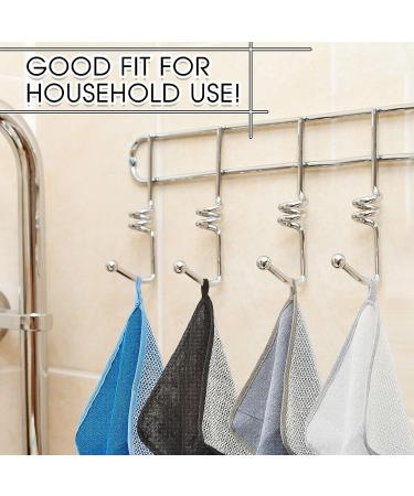 Juexica 8 Pcs Exfoliating Washcloths - Dual Sided Bath Washcloth for Men - 9.8 Inch Face and Body Scrubber - 4 Colors - Buy Online on GoSupps.com