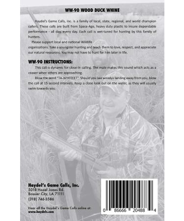 Haydel's Game Calls Inc. Wood Duck Call WW-90 AMZ - Whine Duck Call for Hunting - Buy Online on GoSupps.com