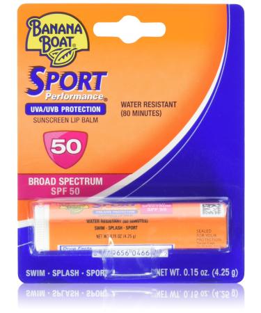 Banana Boat Spf50 Sport Lip Balm 0.15 Ounce (4.4ml) (3 Pack) - Buy Online on GoSupps.com