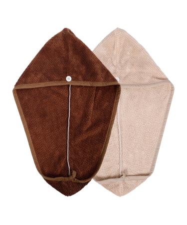 VALICLUD 2Pcs Hair Drying Hat Absorbent Hair Drying Towel Hair Quick Drying Cap Head Towel