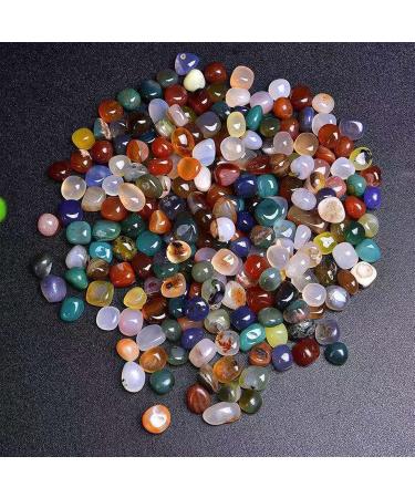 Natural Crystal Rough 50g/200g Natural Colorful Granular Agate Crystal Stone Degaussing Home Decor Garden Flowerpot Decoration Fish Tank Decor 1pack(50g) Light Grey - Buy Online on GoSupps.com