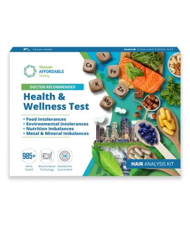 5Strands Deluxe Package 985 Items Tested, Includes 4 Tests - Food Intolerance, Environment Sensitivity, Nutrition & Metals Imbalance Test, Accurate Results in 5-7 Days, at Home Collection Kit 900 Count (Pack of 1)