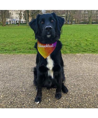 Buy Printplanet Dog Scarf with Custom Name - Colorpaint Layout - Size L - Stylish & Comfortable Dog Accessory - Buy Online on GoSupps.com
