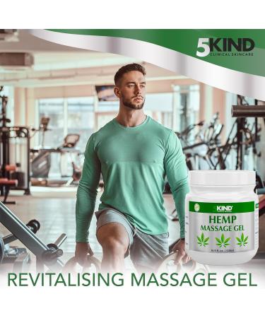 5kind Hemp Active Gel 500ml - High Strength Hemp Oil Formula - Natural Hemp Massage Gel for Back Muscles Feet Knees Neck & Shoulders - Hemp Gel Muscle Rub Rich in Natural Extracts 500 ml (Pack of 1) - Buy Online on GoSupps.com