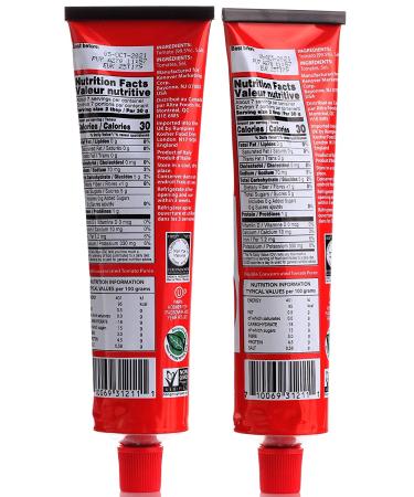 Tuscanini Premium Double Concentrated Tomato Paste Tube 7.5oz (2 Pack) - Made with Premium Italian Tomatoes - 7.05oz Each - Buy Online on GoSupps.com