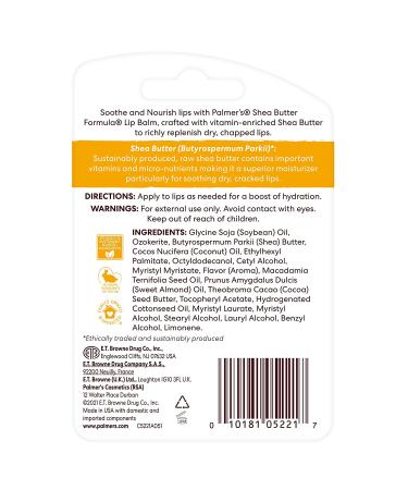 Palmer's Shea Butter Lip Balm - 2 Pack (Pack of 1) - Buy Online on GoSupps.com