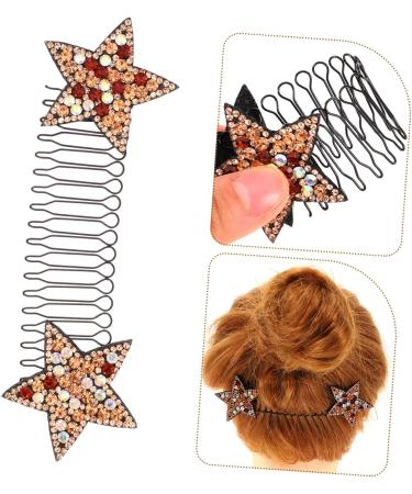 minkissy Invisible Hairpin Hair Finishing Fixer Comb Star Hair Clip Metal Hair Finishing Fixer Hair Clip Pin Wire Hair Comb Star Clips Hair Updo Clip Tools Miss Resin Back of Head 13.50X4.00X0.50CM Yellow - Buy Online on GoSupps.com