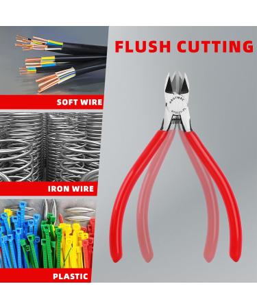 HAUTMEC 5" Precise Small Flush Cutting of Engineer Wire Cutter Plier with Location Pin for Fine Shearing Perfect for Circuit Board Cutting Electronic Components HT0327 1 - Buy Online on GoSupps.com