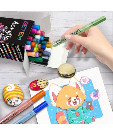 Betem Acrylic Paint Markers 36 Colors | Premium Medium Tip Paint Pens for Wood, Canvas, Stone, Glass & Ceramics | DIY Crafts & Art Supplies - Buy Online on GoSupps.com