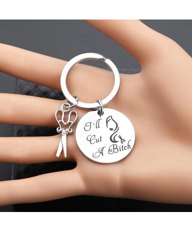 Funny Hair Stylist Gift Hairdresser Gift I ll Cut A Bitch Scissors Keychain Cosmetology Graduation Gift Hair Cutter Barber Gift (Cut A Bitch CA) - Buy Online on GoSupps.com