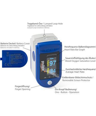 Buy Pulse Oximeter Pulox PO-200A Accurate SpO2 Pulse & PI Measurement with Alarm & Accessory Set Fast International Shipping - Buy Online on GoSupps.com