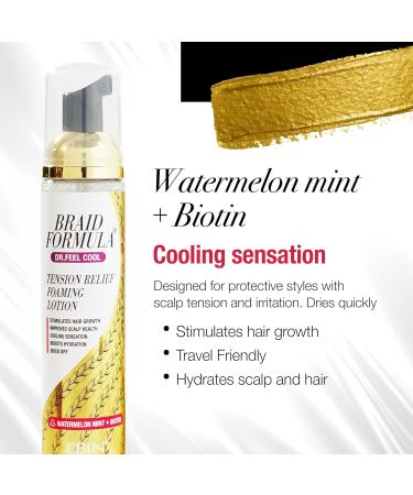 EBIN NEW YORK DR. FEEL COOL Tension Relief Foaming lotion Watermelon Mint + Biotin 3.38 fl. 0z./ 100ML - Hydrates Scalp Strengths Hair Gives Cooling Sensation Quick Dry 3.38 Fl Oz (Pack of 1) Watermelon Mint + Biotin - Buy Online on GoSupps.com