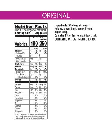 Kellogg's Raisin Bran Breakfast Cereal  High Fiber Cereal  Made with Real Fruit  Family Size  Original  24oz Box (1 Box) Raisin Bran 24 Ounce (Pack of 1) - Buy Online on GoSupps.com