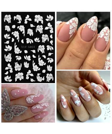 VOTACOS 5D Flower Nail Art Stickers | Self-Adhesive 3D Decor for Wedding & DIY Nail Designs | 6 Sheets of Embossed Nail Decals for Women - Buy Online on GoSupps.com