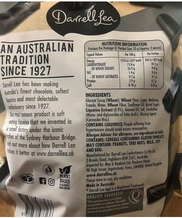 Darrell Lea Batch 37 Premium Soft Liquorice Candy Natural Original Licorice -1Kg - Buy Online on GoSupps.com
