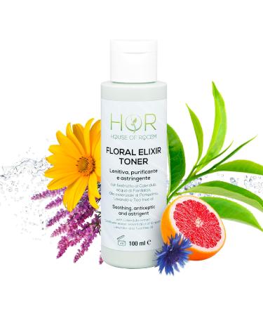  HOR HoR - Soothing purifying moisturizing and acting tonic FLORAL ELIXIR Toner with calendula extract blueberry water grapefruit essential oil lavender and tea tree oil 100 ml - Buy Online on GoSupps.com