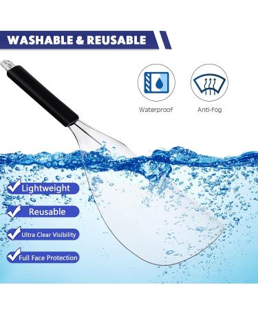 Clear Plastic Spray Protector Face Mask 4 Count - Haircut Cover Pads for Salon Hair Styling, Coloring, and Eye Protection - Buy Online on GoSupps.com