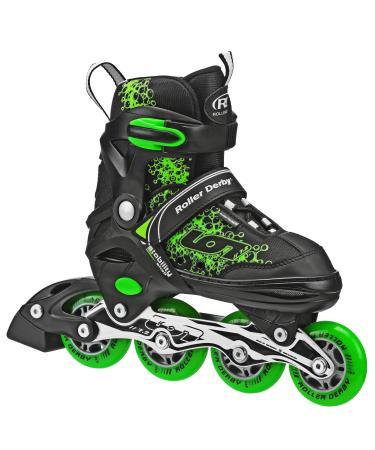 Roller Derby ION 7.2 Inline Skates with Aluminum Frames and Adjustable Sizing for Growing feet Medium (2-5)