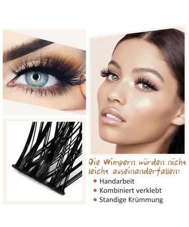 Buy 72 PCS B & Q Eyelashes - DIY Individual Reusable Fluffy Wispy Eyelash Extensions for Beginners | B28 D-8-16 Mix - Buy Online on GoSupps.com