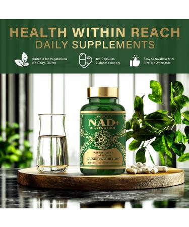 NADH Supplement 120 Capsules Premium NADH & Resveratrol Complex Advanced 3-in-1 Formula for Cellular Energy Focus & Healthy Aging High Purity Complex for Men & Women 120 Count (Pack of 1) - Buy Online on GoSupps.com
