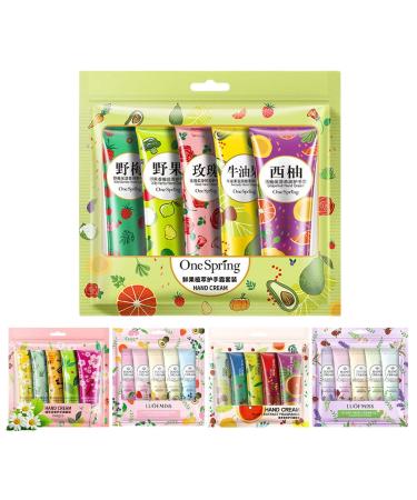 Hand cream gift set moisturizing gift set travel hand cream 5 travel size nourishing hand cream set moisturizing & moisturizing hand lotion for dry hands 30ml