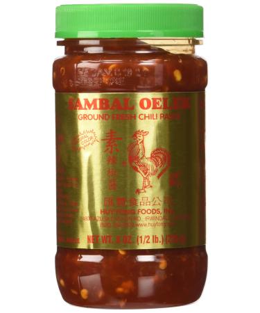 Huey Fong Traditional Red Jar with Green 8 Ounce (Pack of 1)