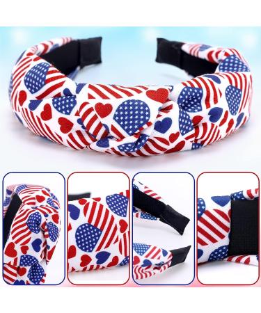 CiyvoLyeen 4PCS American Flag Knotted Headband for Women - Patriotic Party Decor for 4th of July & Independence Day - Buy Online on GoSupps.com
