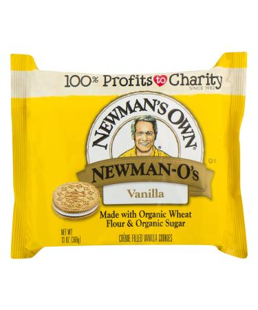 Newman's Own Newman-O's, Vanilla Crme Filled Vanilla Cookies, 13 Ounce (Pack of 6) Vanilla 13 Ounce (Pack of 6)