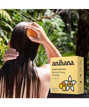 ANIHANA Manuka Honey & Vanilla Conditioner Bar - 2.1 oz (Up to 80 Uses) | Softening Hair Conditioner for Thin to Thick Hair - Buy Online on GoSupps.com