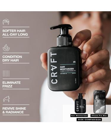 CRVFT Daily Leave-in Conditioner for Men | 30 Day Oil Supply | Hair Moisturizer & Oil for Dry/Damaged Hair | 3oz Scented Hair Care - Buy Online on GoSupps.com