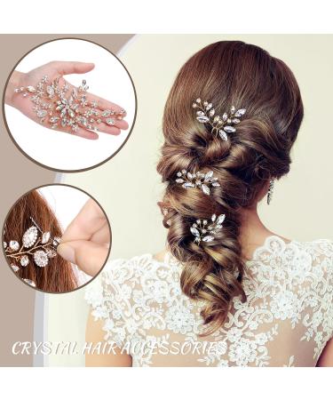 Hair Comb Pearl Bridal Hair Piece Hair Accessories for Women and Girls (Gold) - Buy Online on GoSupps.com