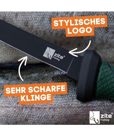 Zite Fishing Fillet Knife Set with Sharpener - 20cm Corrosion-Resistant Blade Anti-Slip Handle Ideal for International Shipping - Buy Online on GoSupps.com