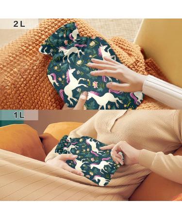 Buy Unicorn Forest Hot Water Bottle - 2L Cover for Pain Relief & Bed Warmer | Ideal for Sports Injuries | International Shipping Available - Buy Online on GoSupps.com