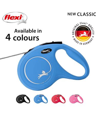 Flexi New Classic Cord Blue Medium 8m Retractable Dog Leash for Dogs up to 20kg - Medium Size - Buy Online on GoSupps.com