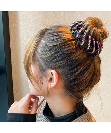 10pcs Bird Nest Magic Hair Clip Expandable Ponytail Holder Hair Accessories for Women and Girls - Buy Online on GoSupps.com