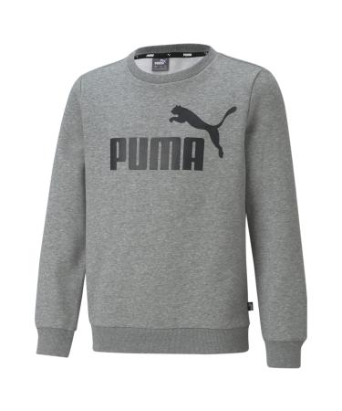 PUMA Boys ESS Big Logo Crew FL B Sweater 164 Medium Gray Heather