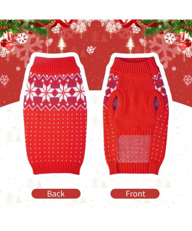 Shop Katzinst Dog Sweater for Small Dogs | Christmas Fleece Sweater for French Bulldogs Dachshunds & Chihuahuas - XS Red - Buy Online on GoSupps.com