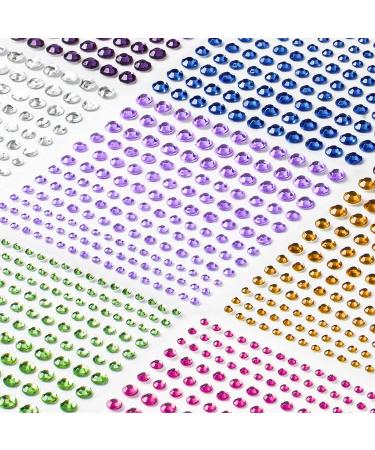 2310 Self-Adhesive Glittering Stones - Colorful Acrylic Street Stones for Makeup Nail Art & Holiday Decor with Tweezers - Buy Online on GoSupps.com