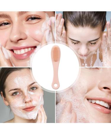 Silicone Facial Scrubber | Handheld Finger Gentle Facial Scrubber | Space Saving Face Wash Brush for Travel Soft Face Cleansing Brush for Cleansing Rowces Lotus Root Powder - Buy Online on GoSupps.com