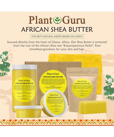 Plant Guru Raw African Shea Butter 32 oz. / 2 lbs. Jar Bulk 100% Pure Natural Unrefined YELLOW - Ideal Moisturizer For Dry Skin Body Face And Hair Growth. Great For DIY Soap and Lip balm Making. 32 Ounce (Pack of 1) - Buy Online on GoSupps.com