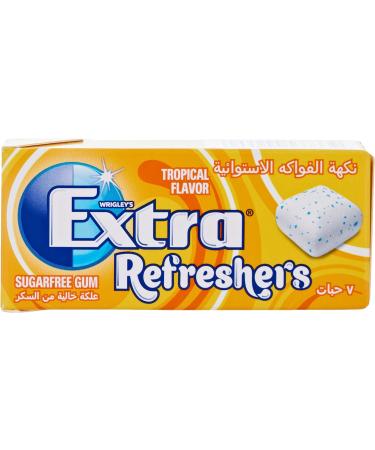 Extra Refreshers Tropical Chewing Gum Box 7 Pieces - Buy Online on GoSupps.com