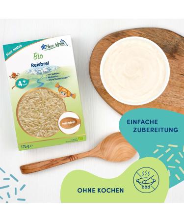 Fleur Alpine Bio Rice Porridge - Nutritious Gluten-Free Baby Breakfast | Easy Prep | 7 Portions for 4+ Months | No Added Sugar - Buy Online on GoSupps.com