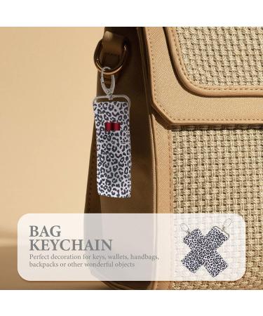 BESPORTBLE 2pcs Leopard Lip Balm Chapstick Pouch Keychain - Lipstick Holder Key Ring Bag Set - Buy Online on GoSupps.com