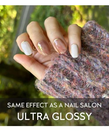 Buy Semi Cured Gel Nail Strips - Long Lasting Nail Polish Stickers with UV Light | 20 Salon Quality Wraps - Bunch of Dry Rose - Buy Online on GoSupps.com