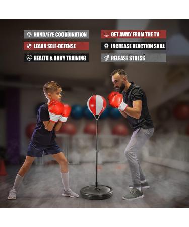 Bellochiddo Kids Punching Bag Set - Height Adjustable Stand & Reflex Boxing Toys - Buy Online on GoSupps.com