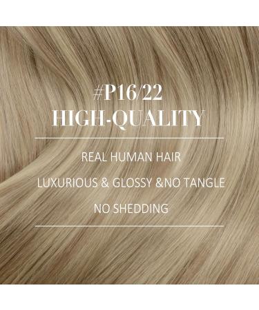 Youngsee Clip-In Real Hair Extensions - 45cm Blonde 120g (7PCs) - Smooth Gold to Medium Blonde - Buy Online on GoSupps.com