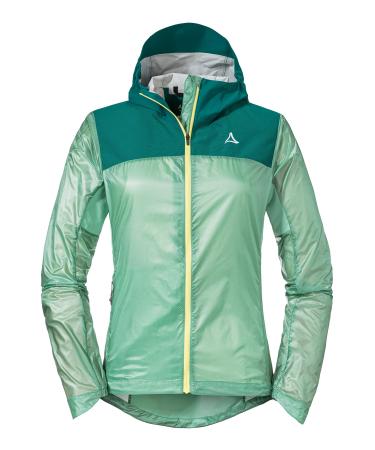 Cappling women hybrid JKT Flow Trail L extremely light breathable MTB jacket water -repellent bicycle jacket with pre -shaped elbows 44 Matcha Mint
