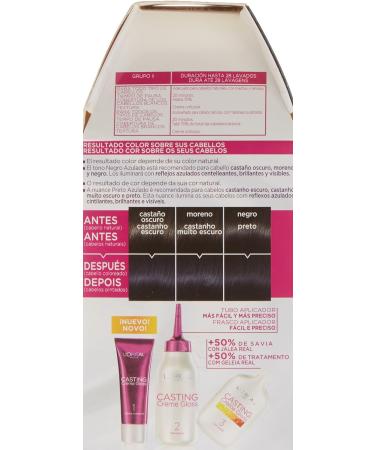 L'Oreal Casting Cream Gloss Hair Color 210 - Bluish Black | Long-lasting Shine - Buy Online on GoSupps.com
