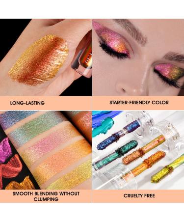 DE'LANCI Liquid Eyeshadow Purple 1.6g (#05 GALAXY) - Highly Pigmented Multi-chrome Holographic Eye Makeup - Buy Online on GoSupps.com