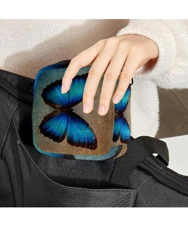 Vintage Butterfly Pattern Napkin Storage Bag - Portable Menstrual Pad Zipper Bag for Teens & Women - Buy Online on GoSupps.com